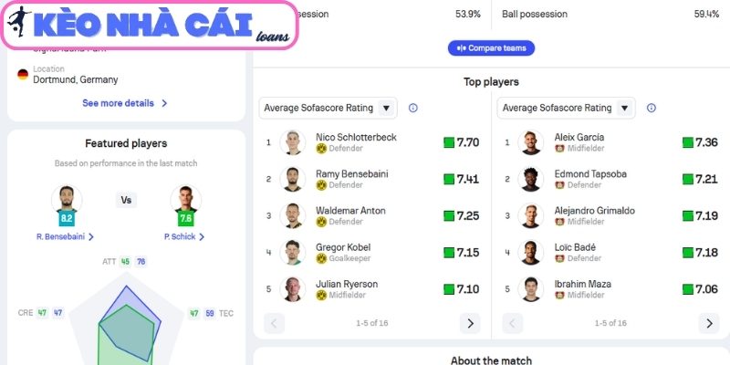Thông tin lực lượng trận Borussia Dortmund vs Bayer Leverkusen (20:30 ngày 11/04)